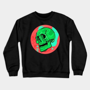 Green Neon Skull Crewneck Sweatshirt